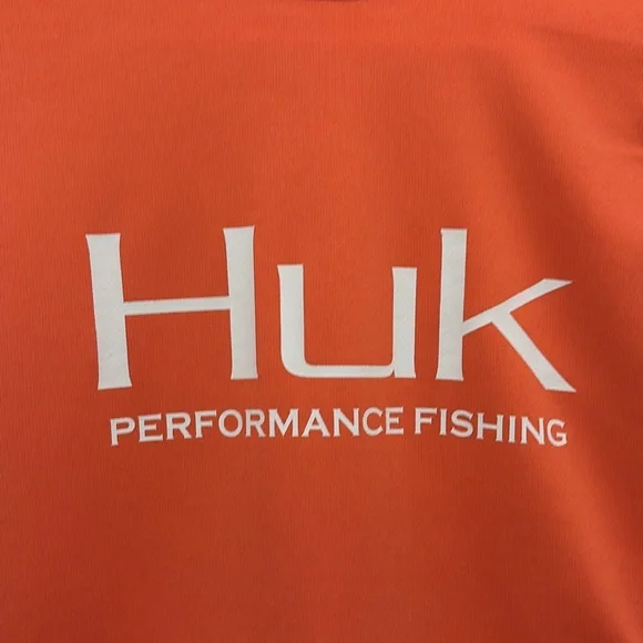 Huk Orange Performance Fishing Shirt - Picture 2 of 4